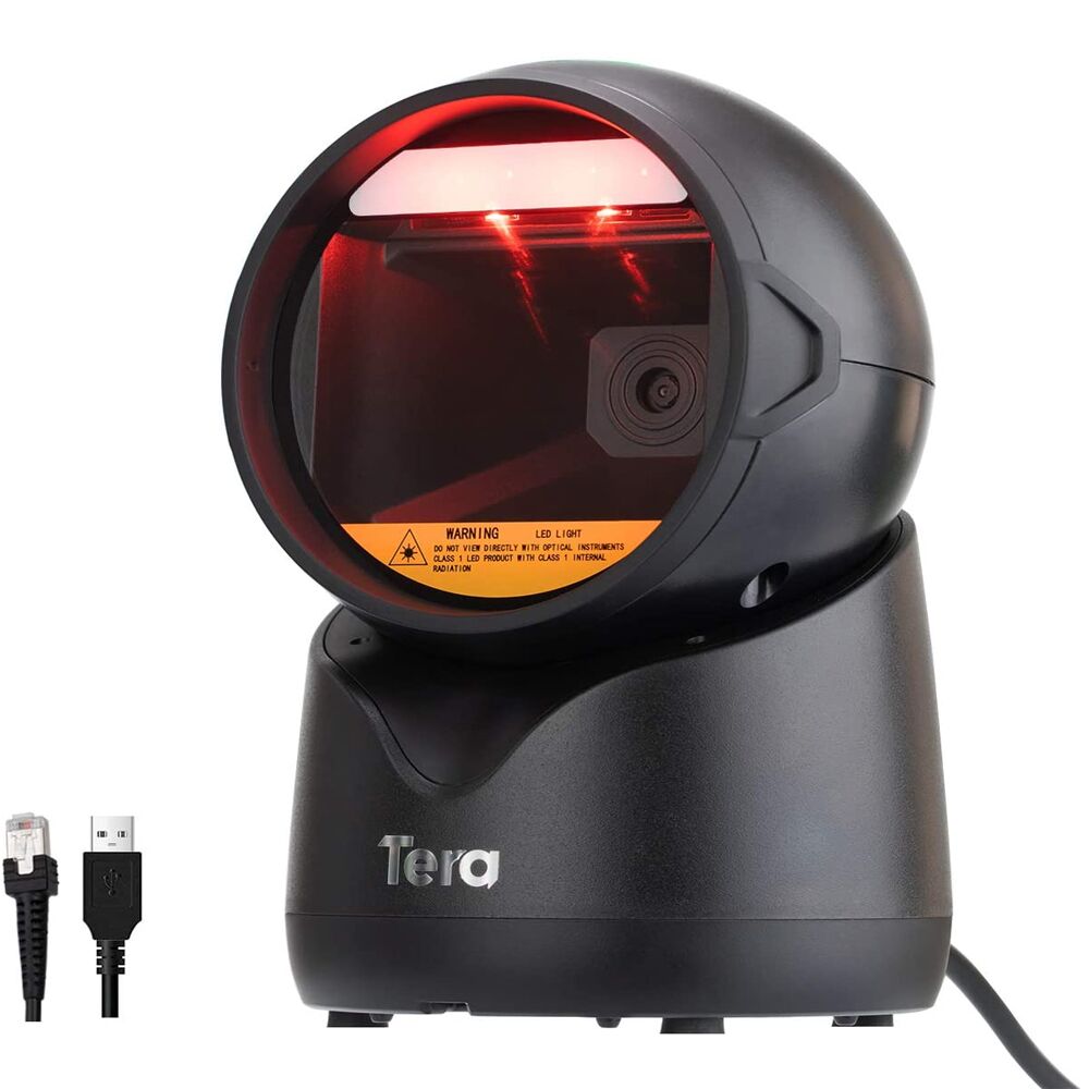 LECTOR DE CODIGO DE BARRA OMNIDIRECCIONAL 1D 2D DE BASE OBZ AJUSTABLE 360░