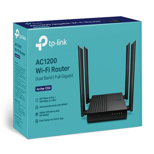 ROUTER TPLINK ARCHER C64 AC1200 1